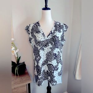Express V-neck High/Low Relaxed Fit Blouse, size L